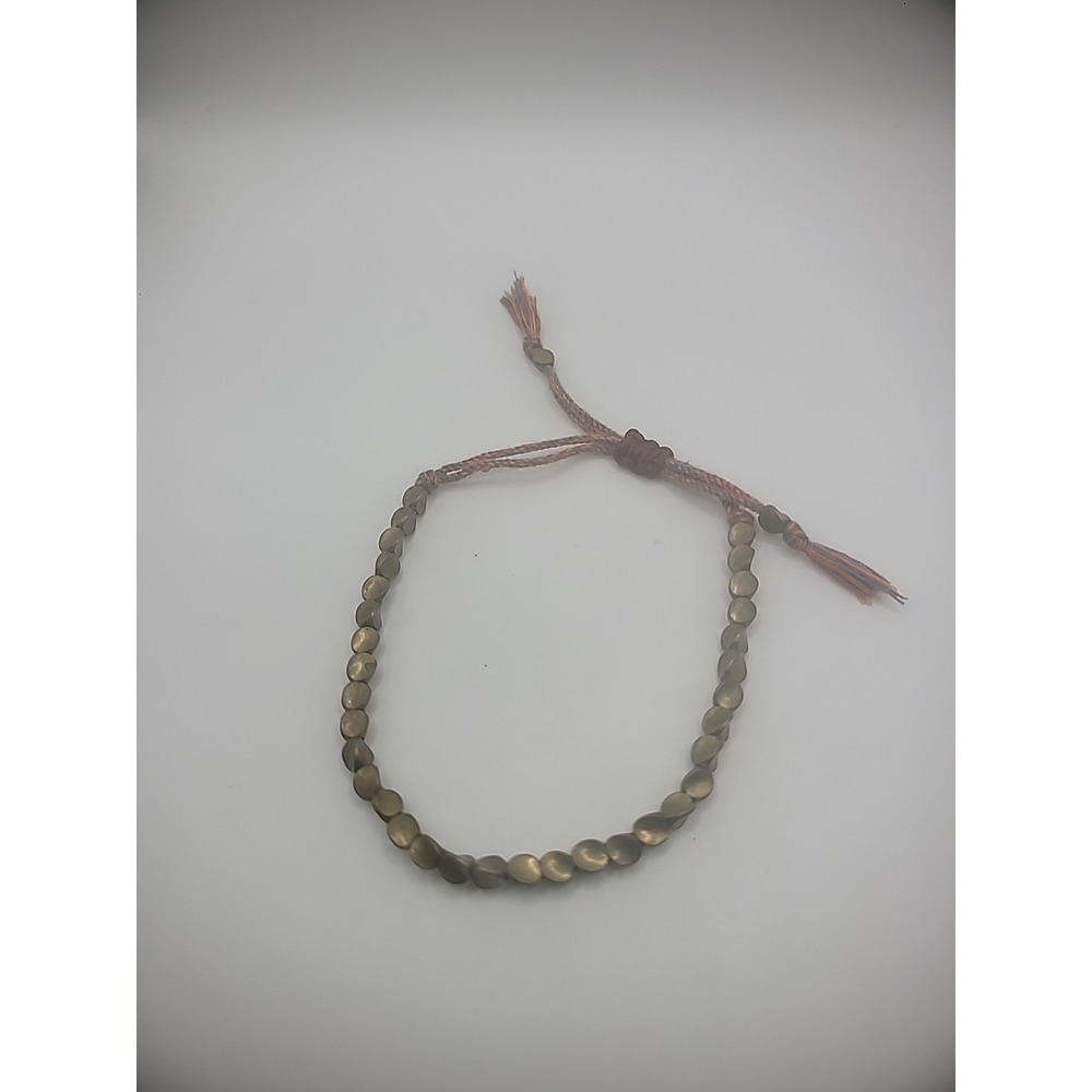 Vintage Gold Tone Beaded Bracelet Adjustable Jewelry Costume - Picture 2 of 10